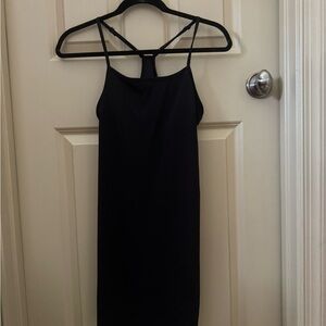 Black athletic target dress